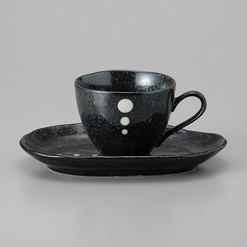 黒ドットコーヒー碗