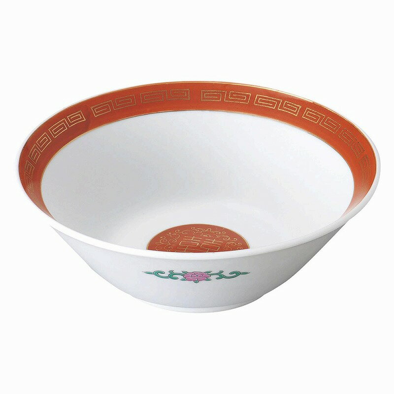 朱金雷紋　切立6．3丼