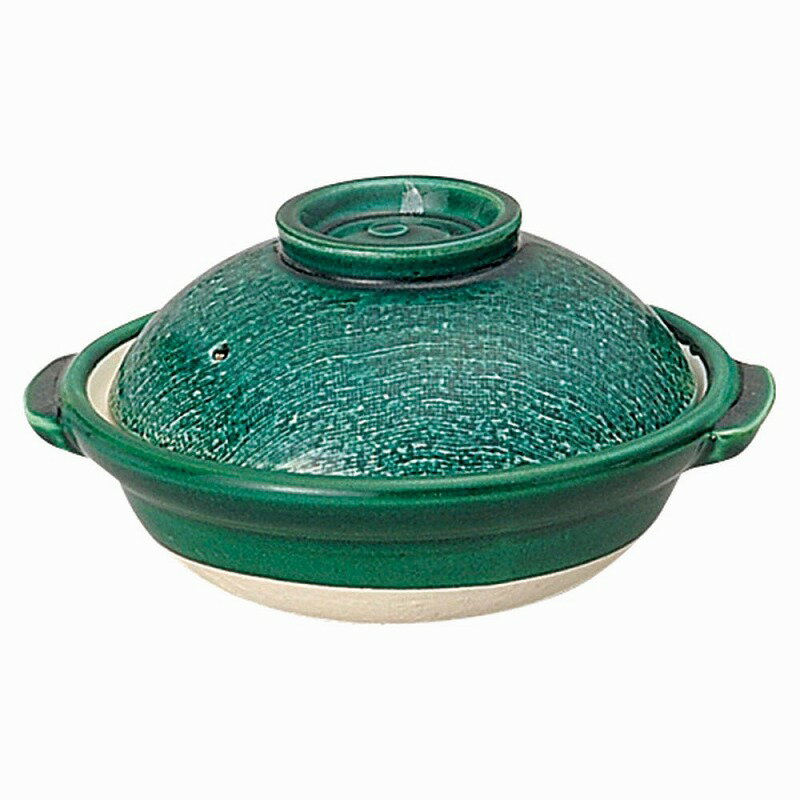 有田焼　グリーン交趾　5．5号土鍋