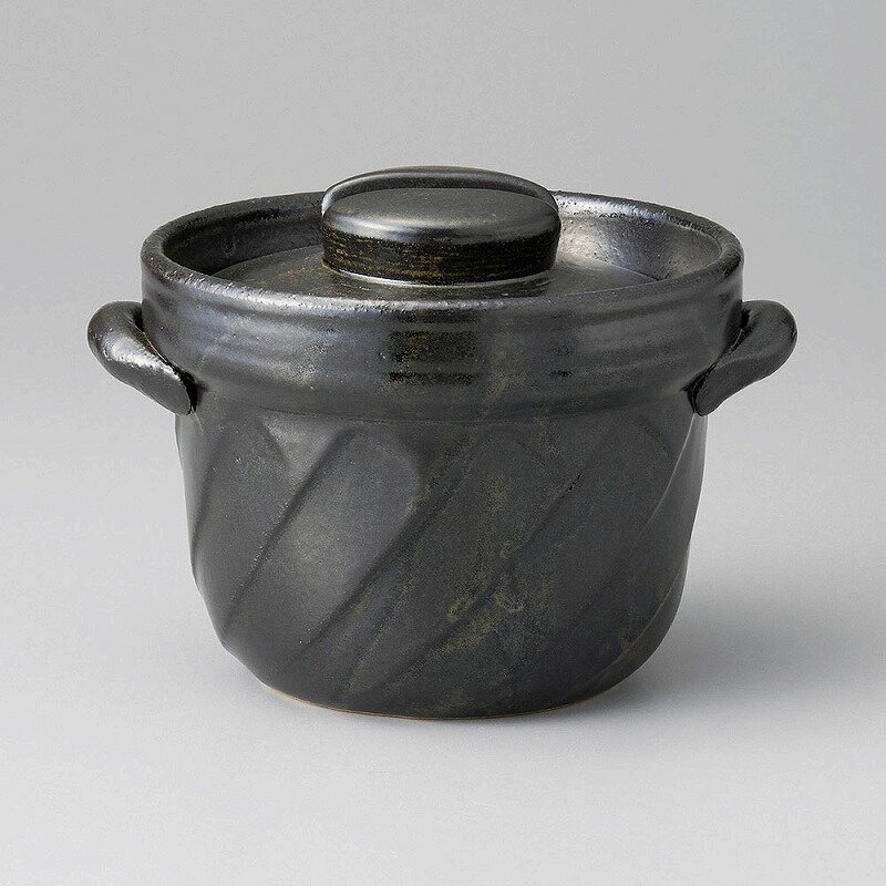 黒釉捻れごはん鍋（2合炊）