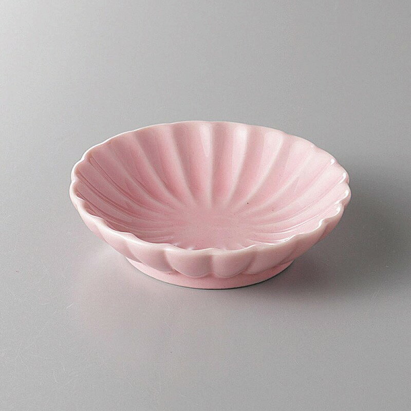 ピンク菊型豆小皿