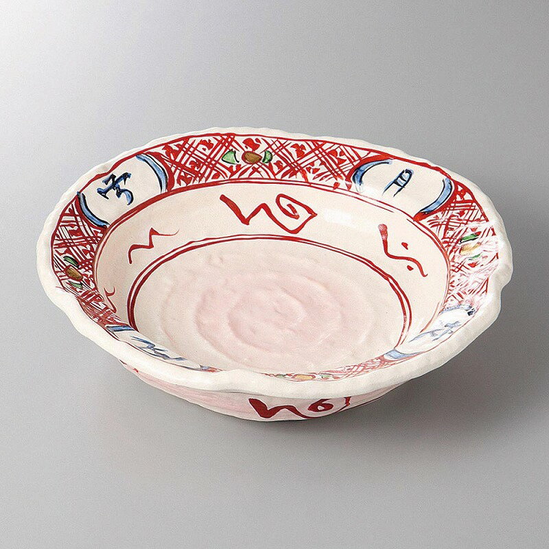 志野釉風雪月花7寸盛鉢