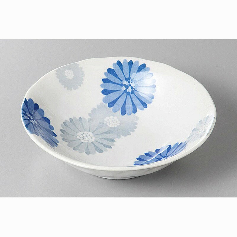 菊花紋青3．3浅鉢