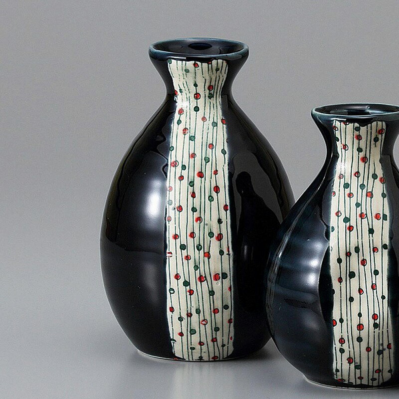 濃紺玉すだれ徳利　大