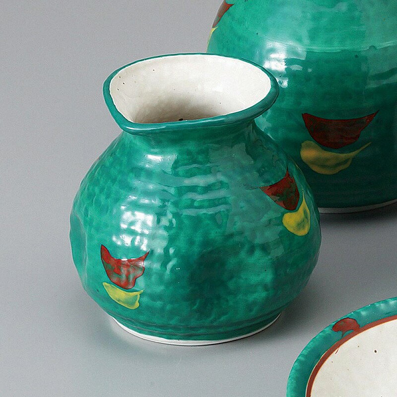 赤絵グリーン巻1号そば徳利