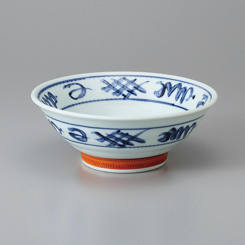 美濃焼　トチリ唐草6．5丼　19.5×7.8cm