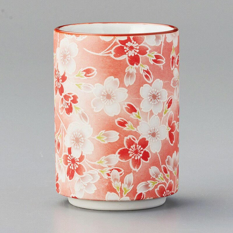 口紅桜吹湯呑