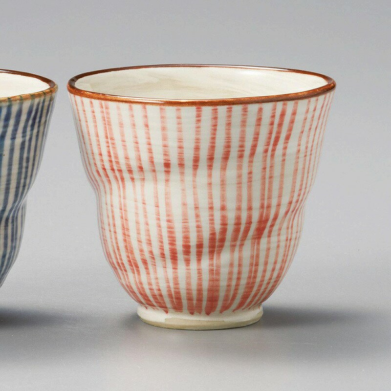 刷毛十草　赤ねじり湯呑