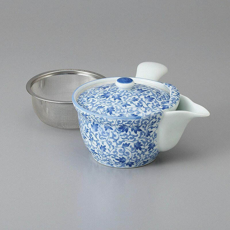 有田焼　花唐草U付マービー急須