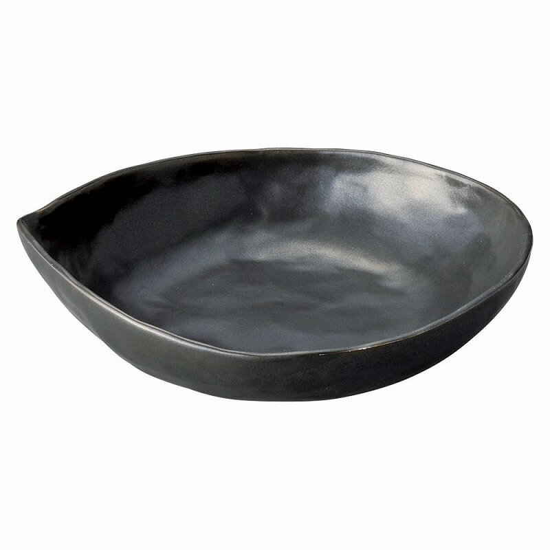 黒釉　リーフ小鉢（大）