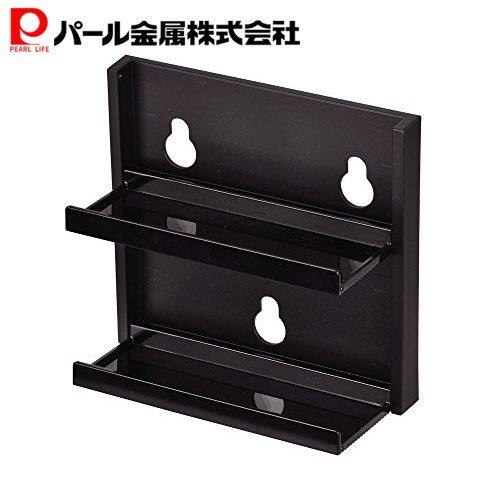 パール金属 ラップホルダー 2段 ブラック マグネット付 モチーフ HB-1113