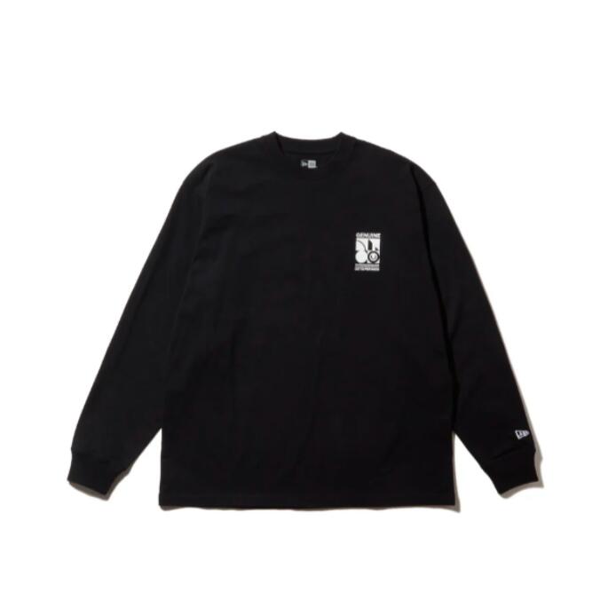NEWERA　長袖 オーバーサイズド コットン Tシャツ SHINKNOWNSUKE Dots Per Inch ブラック　ニューエラ　ロンティー
