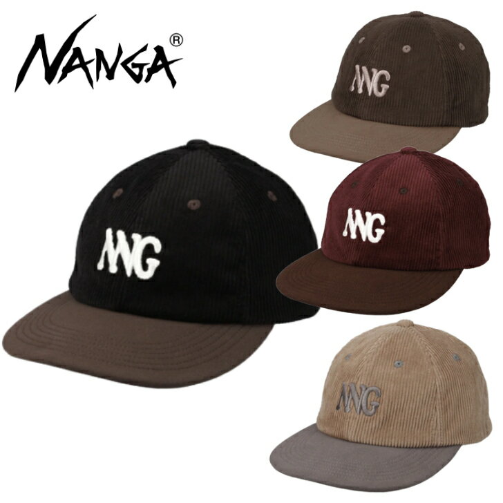 商品情報サイズFREENANGA　ナンガ　コーデュロイ NNGロゴ キャップ　CORDUROY NNG LOGO CAP　キャップ　帽子　ユニセックス オールドスクールなコーデュロイキャップ 今年SSシーズンから展開を始め、大きな人気を集めている「NNG」の立体刺繍キャップ。その秋冬バージョンが登場しました。表地には温かみのあるコットンコーデュロイを使用し、バイザー部分には起毛感のあるエコスウェードを組み合わせた、シーズンライクな素材コンビネーションが魅力です。丸みのあるソフトタイプのバイザーがカジュアルな雰囲気をプラスし、バックル部分にはNANGAロゴを刻印。細部まで作り込みを施した、存在感のある仕上がりとなっています。秋冬のスタイリングに取り入れやすく、アウトドアからタウンユースまで幅広く活躍するキャップです。 5