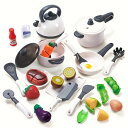 【15%off+P2倍! マラソン限定】おままごと キッチンセット リアル噴霧 圧力鍋 贅沢食材 27点セット ステーキ 室内遊び 室内ゲーム 白 お鍋 キッチン用具 ごっこ遊び 台所 シミュレーション 知育玩具 男の子 女の子 小学生 誕生日 クリスマス プレゼント ギフト