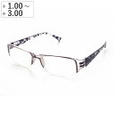 老眼鏡 シニアグラス ハーフタイプ ブルーライトカット +1.00〜+3.00 ( メガネ ポリカーボネート ハーフフレーム 男性 女性 眼鏡 めがね おしゃれ...