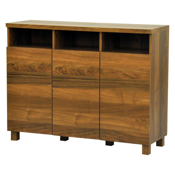 リビングボード ヴィンテージ調 抗菌シート仕上 約幅119cm （ 送料無料 キャビネット リビング ラック 収納棚 収納 収納ラック 本棚 シェルフ リビング収納 サイドボード ナチュラル 木目 北欧 抗菌シート 抗菌 おしゃれ ）(3)