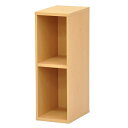 本棚 2段 組み合わせラック プレージ 高さ60cm 幅20cm ( 送料無料 組合せラック 収納 オープンラック シェルフ リビング収納 収納棚 カラボ カラーボックス 絵本収納 コミック収納 木目 ブラウン おしゃれ )