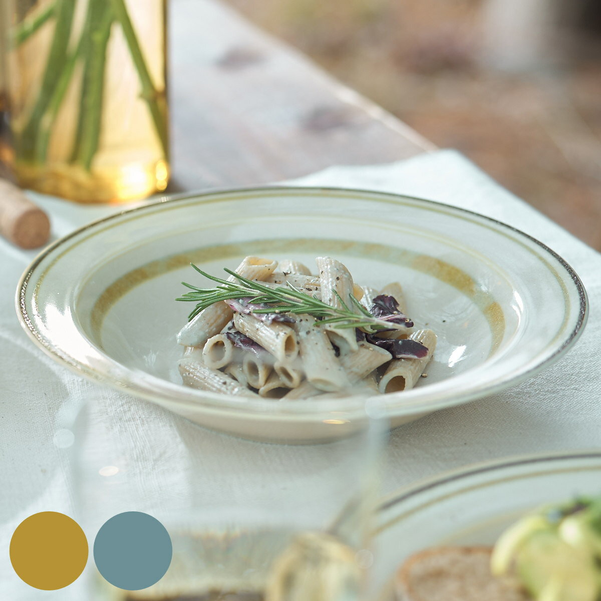 ボウル 21cm L Anyware エニウェア 磁器 美濃焼 （ 食洗器対応 電子レンジ対応 深皿 カレー皿 パスタ皿 皿 お皿 パスタ カレー シチュー 盛皿 大皿料理 ナチュラル レトロ 日本製 おしゃれ ）