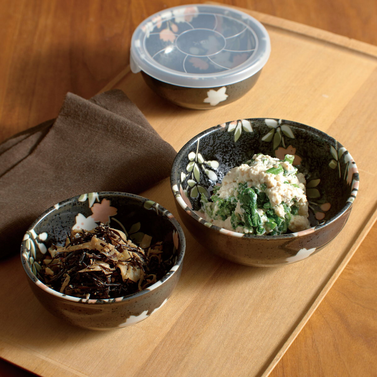 鉢 花和み パック鉢3点 （ プレート 皿 お皿 食器 食洗機対応 電子レンジ対応 磁器 美濃焼 日本製 和風 和食器 シンプル モダン 花柄 ） livingut-10240096 リビングート 楽天市場店 サンプル画像3