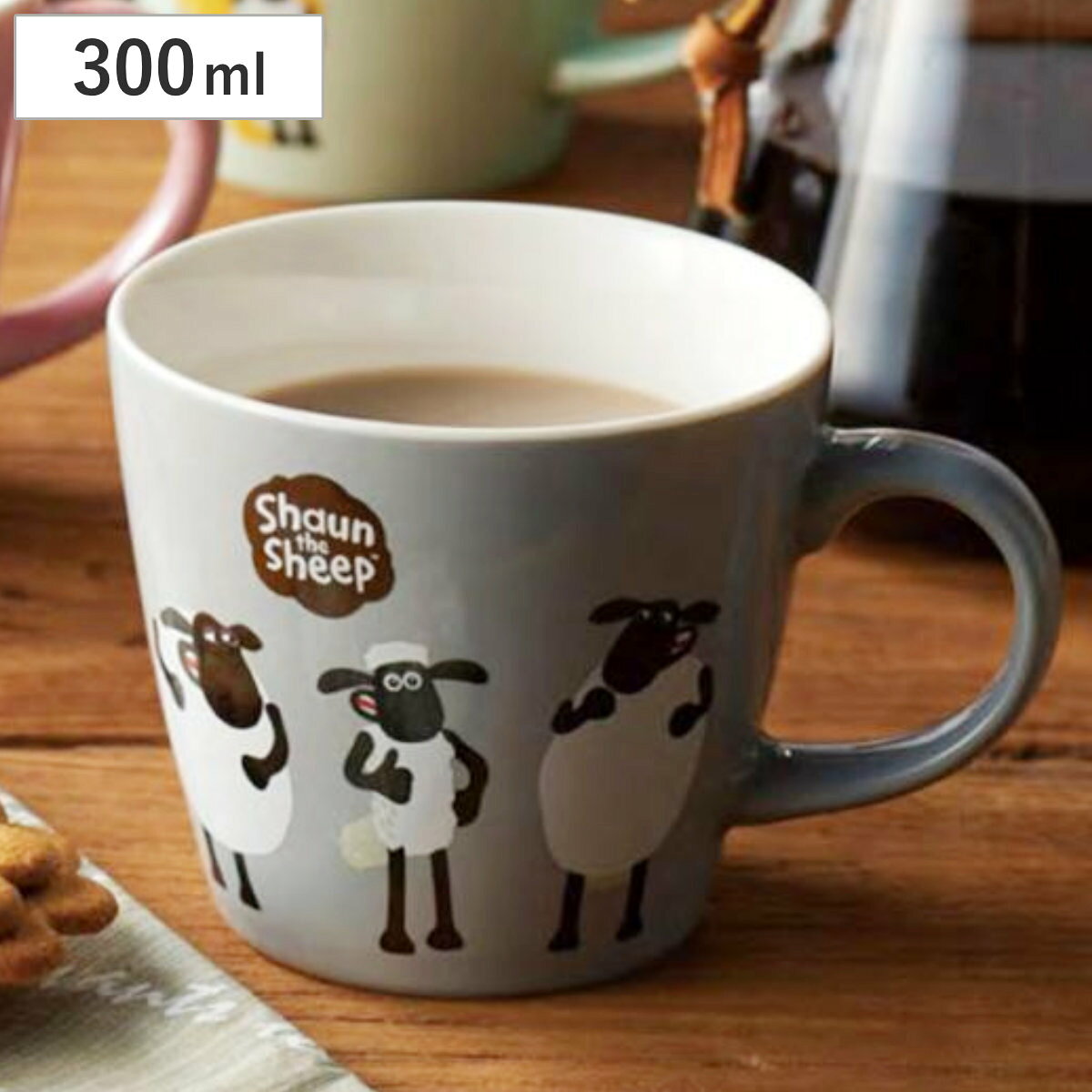 マグカップ 300ml ショーントーク ひつじのショーン 洋食器 磁器 日本製 美濃焼 （ 電子レンジ対応 食洗機対応 マグ カップ キャラクター コーヒーカップ 広口 食器 コップ かわいい おしゃれ キャラ 羊 ）
