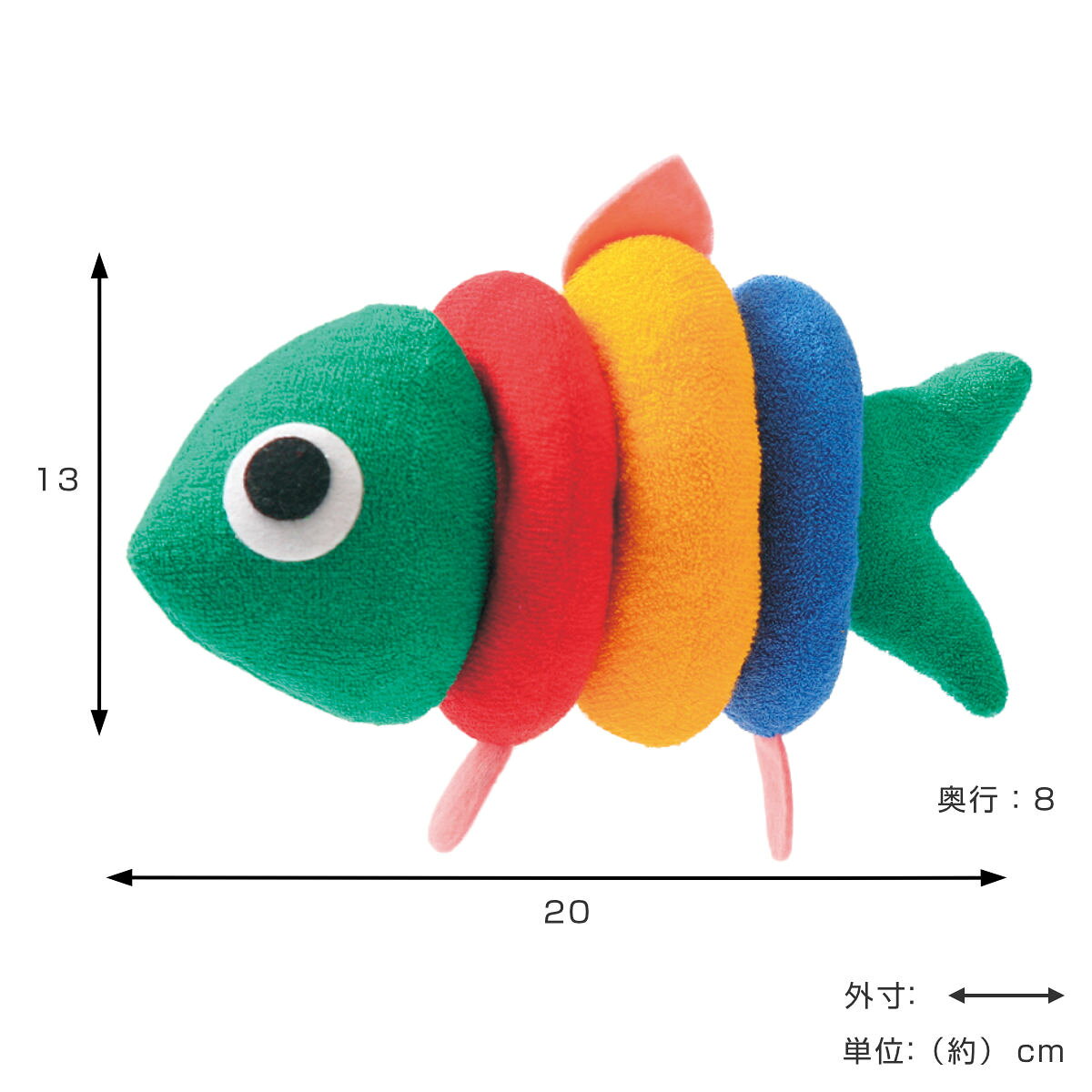 ぬいぐるみ さかな おもちゃ 赤ちゃん 日本製 （ ヌイグルミ 知育玩具 魚 ベビー 男の子 女の子 プレゼント ギフト 出産祝い かわいい 縫いぐるみ 人形 知育 玩具 雑貨 インテリア 癒しグッズ 子ども キッズ ） 2