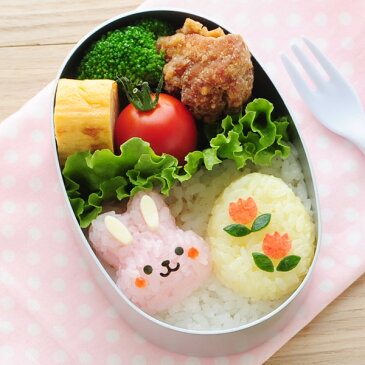 おにぎり押し型 うさぎとひよこのmini×2おにぎりセット おにぎり抜き型 キャラ弁 グッズ ( お弁当グッズ お弁当作り おにぎり 押し型 抜き型 キャラ弁 ご飯型抜き おにぎり型 海苔カッター デコ弁 うさぎ たまご イースター )