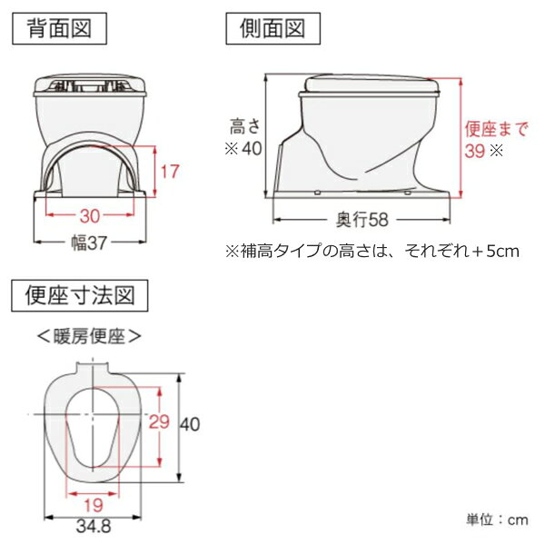 リビングート 楽天市場店のリフォームトイレ 和式トイレ用 暖房便座 補高スペーサー 5cm 段差なし 工事不要 据置式 サニタリエース OD 介護用品 （ 送料無料 洋式便座 和式トイレ 簡易 設置 介護 洋式 トイレ 後付け かぶせるだけ 便座 暖房 座面 高さ調節 ）｜アングル2