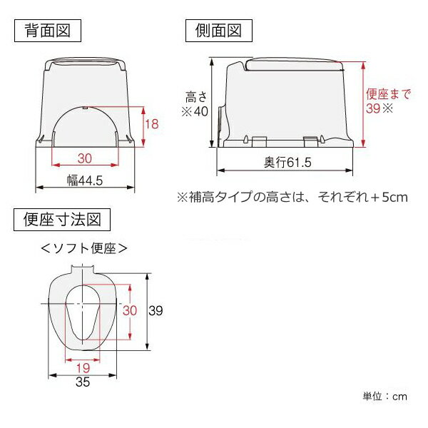 リフォームトイレ 和式トイレ用 ソフト便座 補高スペーサー 5cm 段差なし 工事不要...