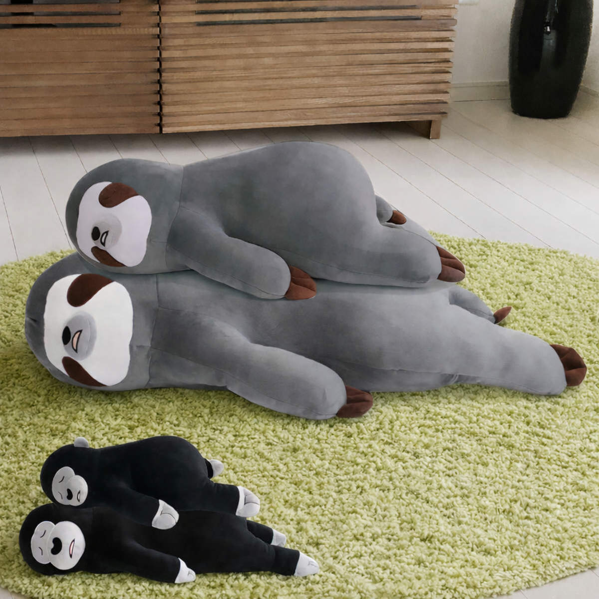 クッション ぬいぐるみ 床ごこち 78cm 床ごこちJr. 55cm （ ナマケモノ ゴリラ かわいい もっちり 抱き枕 おもしろ雑貨 プレゼント もちもち ふわふわ 動物クッション 癒し ギフト ）