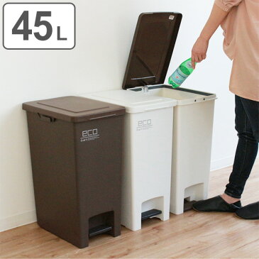 【着後レビューで特典プレゼント】 ゴミ箱 45L エバンペダルペール 分別 ふた付き ペダル ( 45リットル キッチン フタ付き ペール 分別ごみ箱 分別ゴミ箱 袋 見えない フック付き 45l ごみばこ くずかご 3分別 おしゃれ )