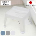 風呂椅子 レリッシュ 高さ25cm 日本製 ( 風呂イス 風呂いす バスチェア 25cm クリア 透明 お風呂 椅子 イス 高級感 おしゃれ 風呂 いす 腰掛け 浴室 入浴 すべり止め 丈夫 バスグッズ 無地 )