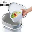 ゴミ箱 密閉 11L エバン ペール 中バケツ付き 生ゴミ ホワイト ( ごみ箱 11リットル ニオイ漏れ防止 パッキン インナーバケツ 持ち手付き 生ごみ おむつ ニオイ 防止 小さい 臭わない オムツペール 日本製 )