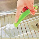 魚焼きグリルブラシ 頑固な油汚れに キッチン ( グリル 掃除 キッチンブラシ 台所掃除 手荒れ防止 ハンディ 掃除用品 掃除グッズ 日用品 便利グッズ )