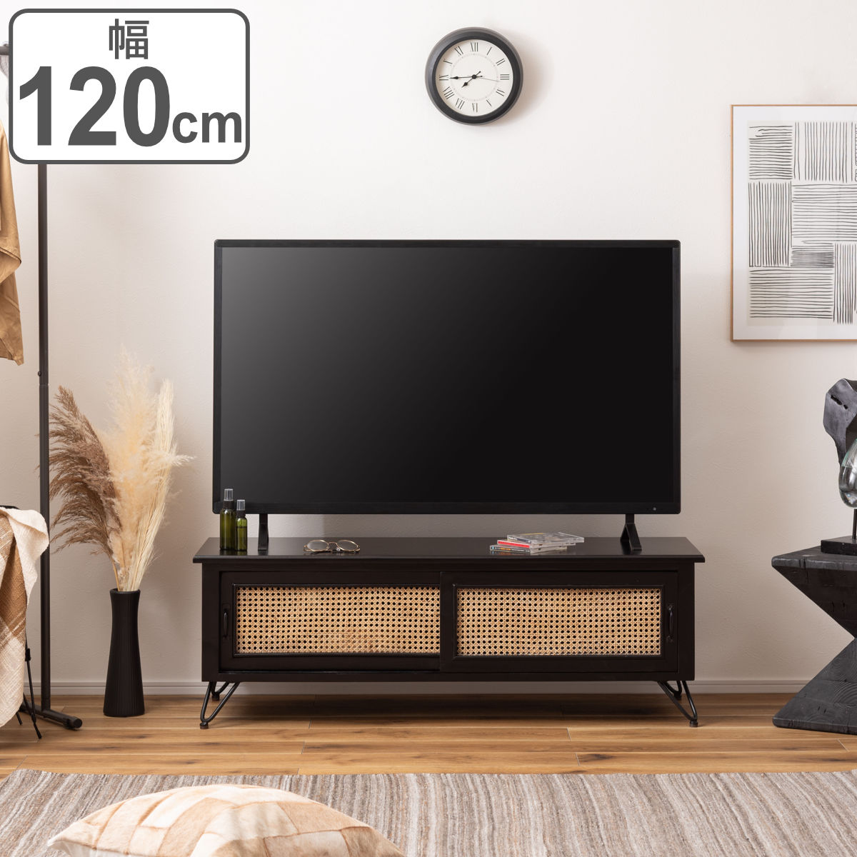 アジアン家具 ローチェスト テレビ台 木製 引き出し付き インポート