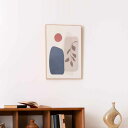 アートパネル 40×60cm 抽象 北欧 ( 絵画 絵 アート インテリア 額 額入り 壁掛け 木目調 A2サイズ モダン 抽象画 ポスター アートフレーム ア...