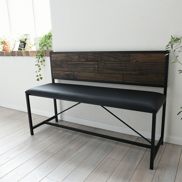 パイン無垢材ダイニングベンチ＋ダイニングチェア2脚セット（393