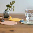 コースター 12cm トリさんコースター シリコーン ( 茶托 グラスマット キッチン雑貨 インテリア 動物 アニマル 鳥 インコ 文鳥 滑りにくい テーブルコーディネート かわいい )