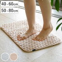 バスマット カラリポコ 40×60cm 50×80cm ( お風呂マット マット 足拭きマット 吸水 マイクロファイバー 両面 洗える 無地 シンプル 浴室マッ...