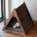 ベッド 猫 三角テント クッション付き 洗える ( ペットベッド 猫用ベッド 猫用 ペット用 テント型 クッション付 おしゃれ ペットハウス ハウス 猫ベッド ...