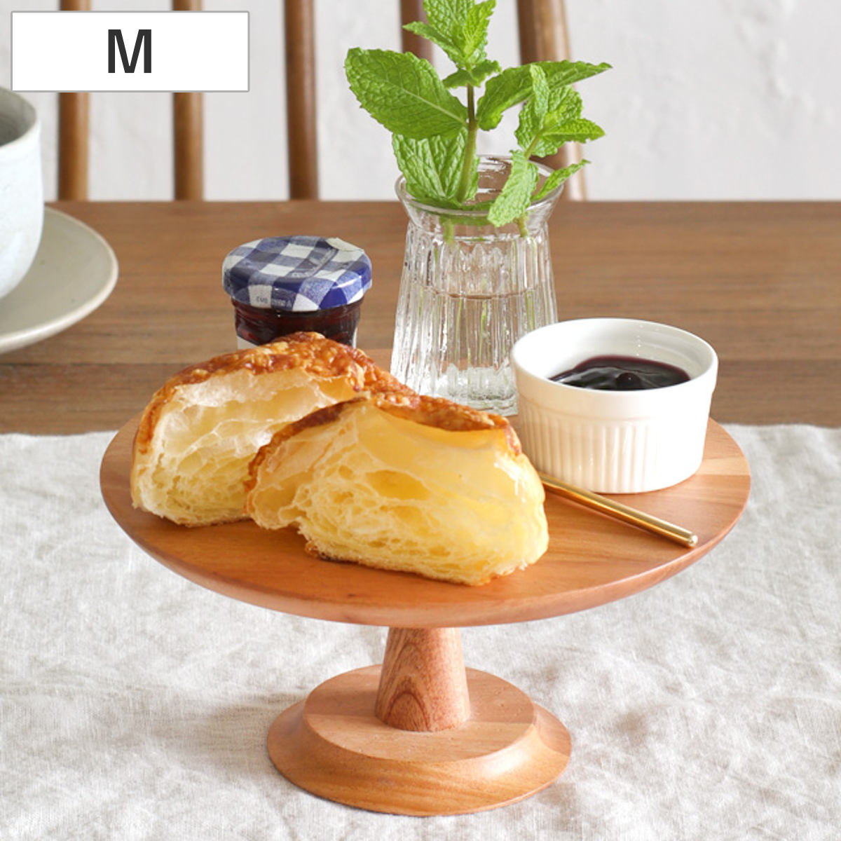 ケーキスタンド ナインマーケ マホガニー M （ 19cm 天然木 デザート食器 ケーキ スタンド ケーキ台 食器 皿 プレー…