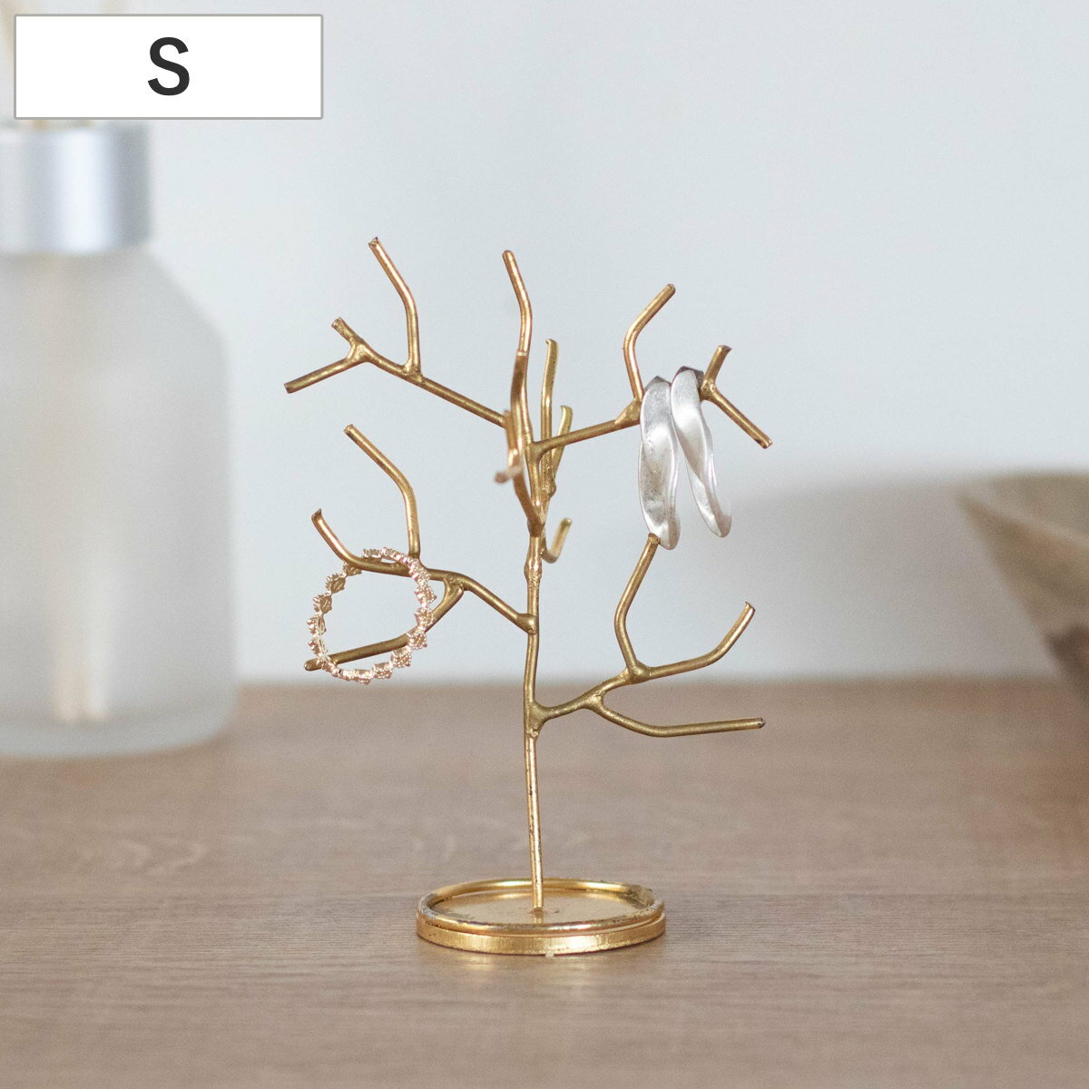 in bloom アクセサリースタンド ツリー Sサイズ （ インブルーム アクセサリー 収納 真鍮風 指輪 イヤリング ジュエ…