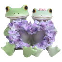 コポー 藤の花とカップル カエル 置物 ( Copeau 置き物 コポタロウ コポミ 玄関 かえる 蛙 グッズ マスコット ミニチュア 雑貨 オーナメント インテリア 飾る かわいい 可愛い オブジェ リビング 卓上 机上 小さい )