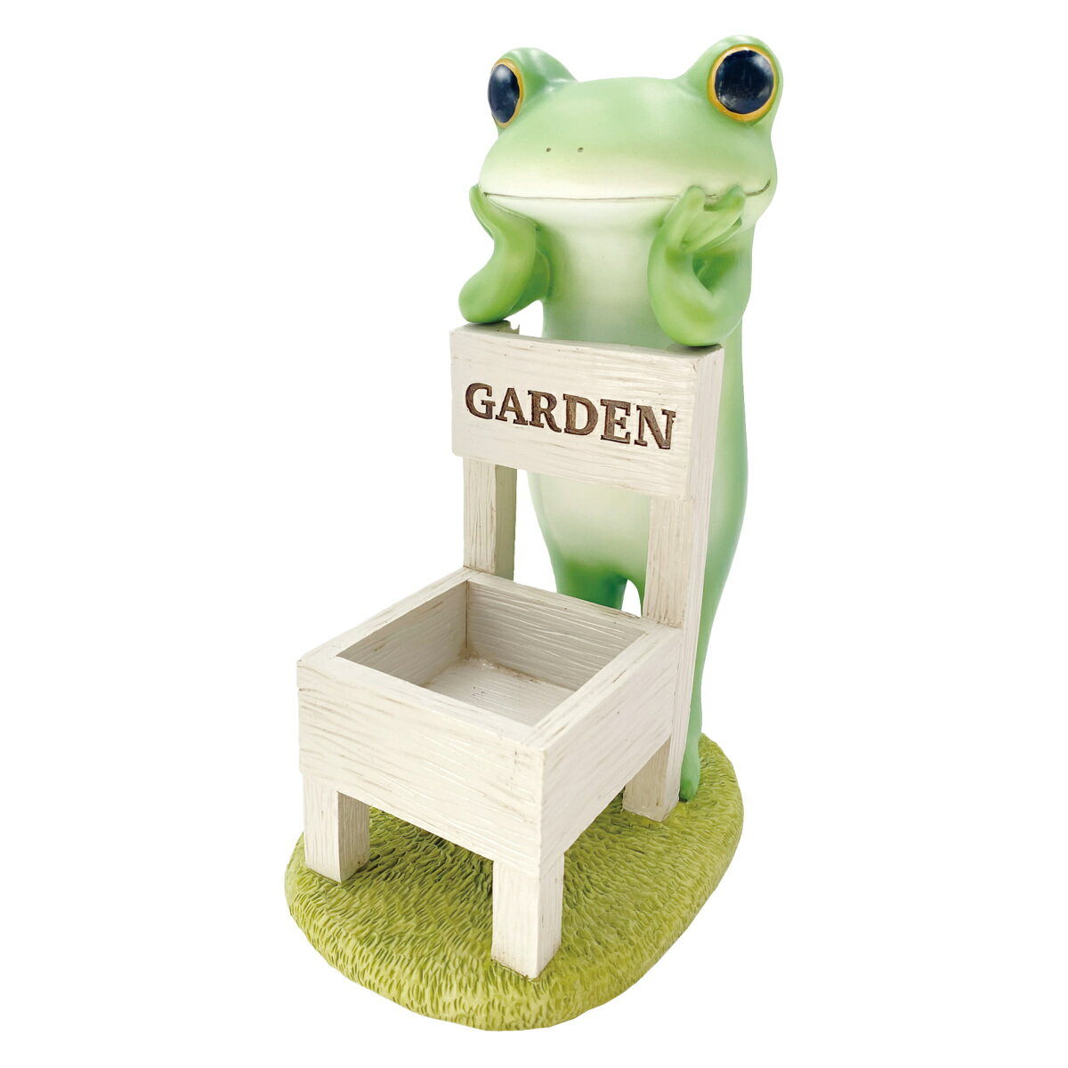 Rakuten - ガーデンオーナメント カエル コポー ガーデン 早く大きくなりますように （ Copeau 置き物 コポタロウ かえる 蛙 グッズ オーナメント ガーデニング ガーデンマスコット エントランス 庭 雑貨 庭飾り インテリア 玄関 ディスプレイ ）
