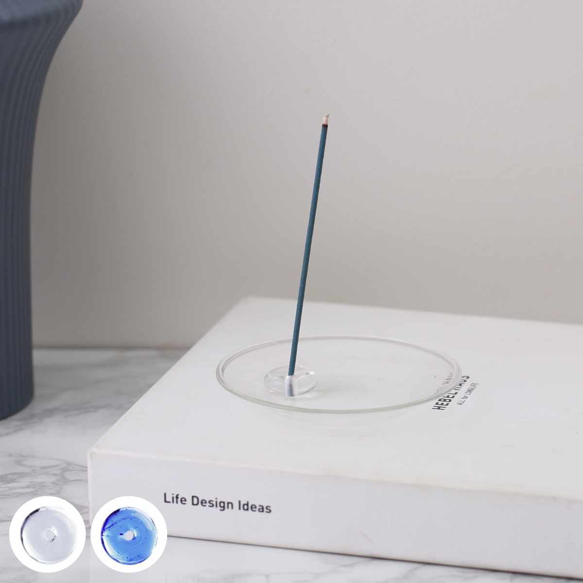 香立 HOME FRAGRANCE TOOL ガラス香皿香立てセット ( 香立て おしゃれ ガラス 香皿 お香立て スティック ロング インセンス インセンスホ...