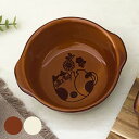 ココット 14cm フィーカ 陶器 萬古焼 ( 食洗器対応 電子レンジ対応 オーブン対応 耐熱皿 ココット皿 食器 動物 アニマル 耐熱容器 丸 耳付き グラタン シチュー ネコ ねこ おしゃれ かわいい )