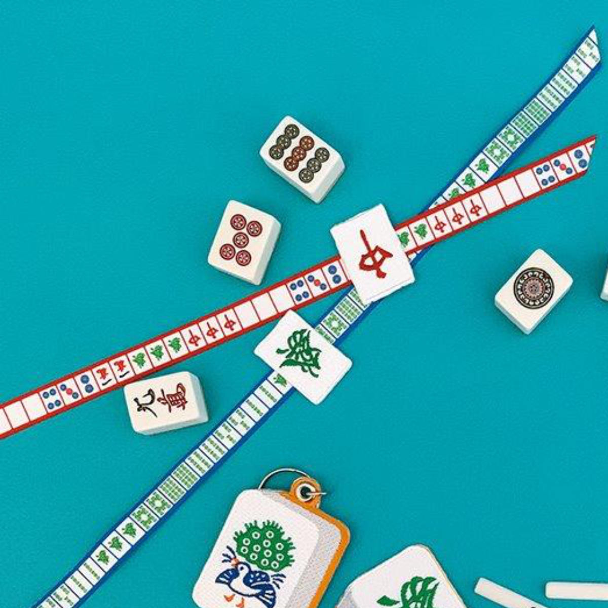 スマホストラップ 麻雀 スマホ 落下防止 （ スマートフォン ストラップ ストラップホルダー ひも 後付け ハンド ベルト 片手 長さ32.5cm 長さ調節可能 アウトドア リモートワーク アクセサリー おしゃれ 布製 ） livingut-10194517 リビングート 楽天市場店 サンプル画像3