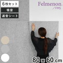 吸音材 吸音パネル 防音フェルトボード フェルメノン 80×60cm 同色6枚セット 吸音 防音 壁 ( パネル ボード 吸音ボード 防音ボード 壁面 天井 床...