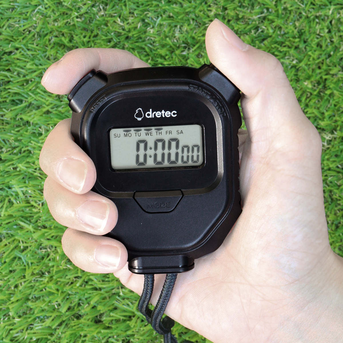 ストップウォッチ ラグレ 滑りにくい （ ドリテック DRETEC タイマー デジタルタイマー 時計 ...