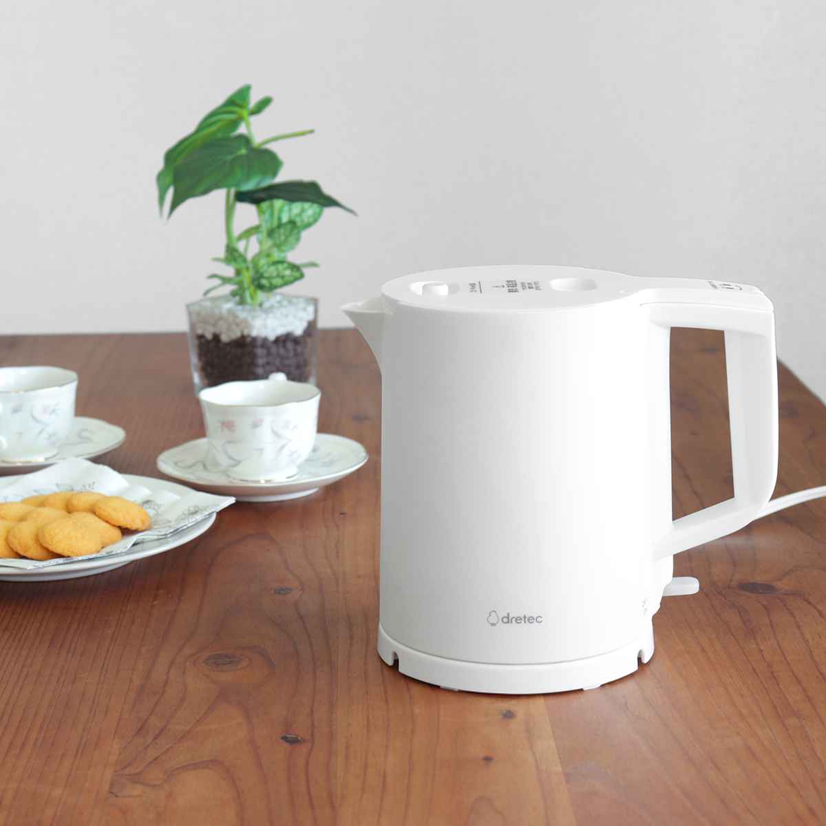 電気ケトル 800ml ピタポット ドリテック （ 電気ポット コードレス 湯沸かしケトル PSEマーク適合 転倒湯もれ防止 空焚き防止 オートオフ 給湯ロック キッチン家電 調理家電 0.8L 0.8リットル ） livingut-10243865 リビングート 楽天市場店 サンプル画像3