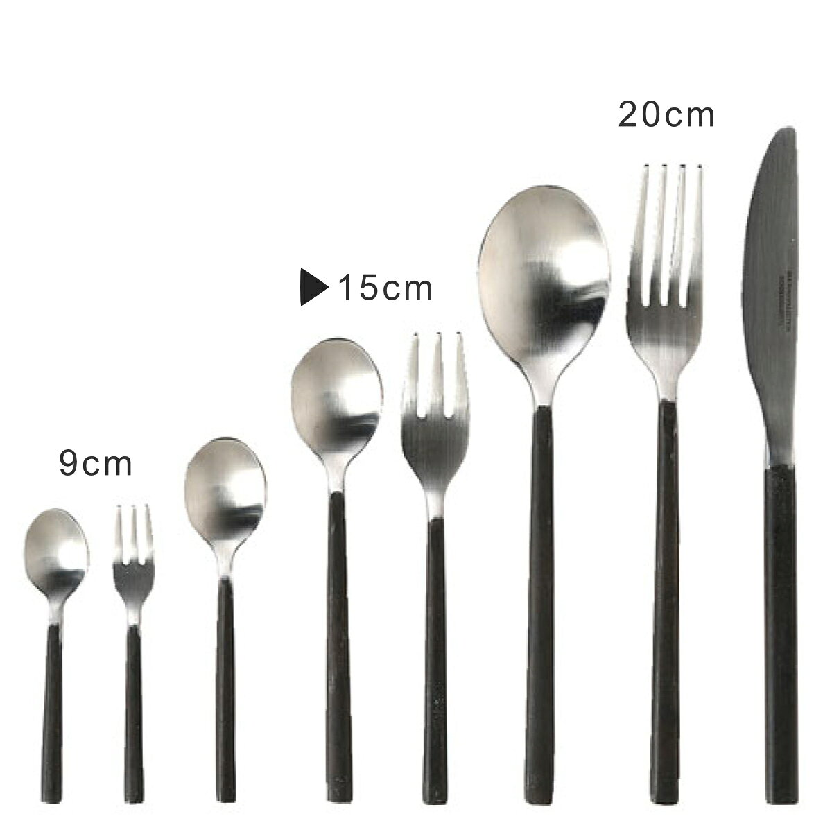 フォーク 15cm デザートフォーク VANDULE CUTLERY ステンレス （ カトラリー テーブルフォーク 洋食器 ケーキフォーク フルーツ ケーキ デザート ステンレス製 スリム シンプル おしゃれ ） livingut-10171257 リビングート 楽天市場店 サンプル画像2